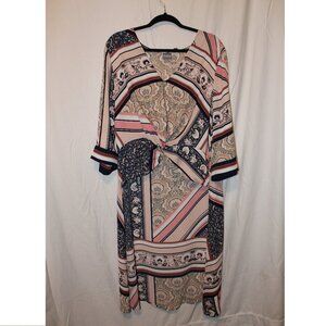 New York & Co Soho - High Low Blouse w/ Kimono Sleeves - Multi Print - XL